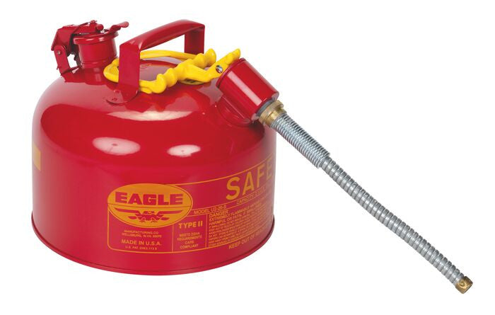 2 Gallon Type II Safety Can - 5/8" Spout, Red - manufacturer product image 1
