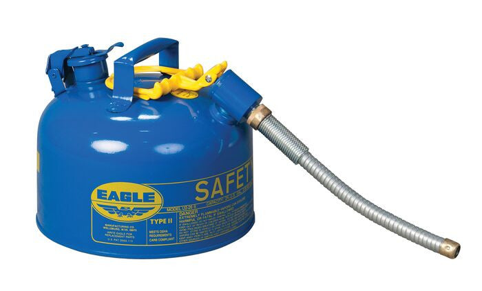 2.5 Gallon Type II Safety Can - 5/8" Spout, Blue - manufacturer product image 1