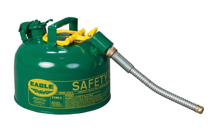 2.5 Gallon Type II Safety Can - 5/8" Spout, Green - manufacturer product image 1