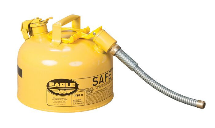 2.5 Gallon Type II Safety Can - 5/8" Spout, Yellow - manufacturer product image 1