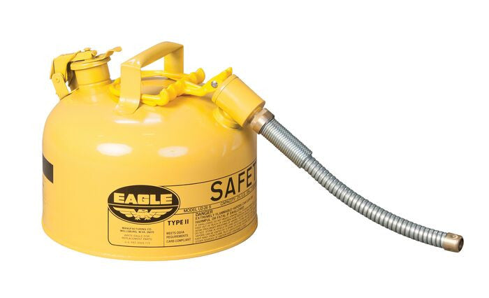 2 Gallon Type II Safety Can - 7/8" Spout, Yellow - manufacturer product image 1