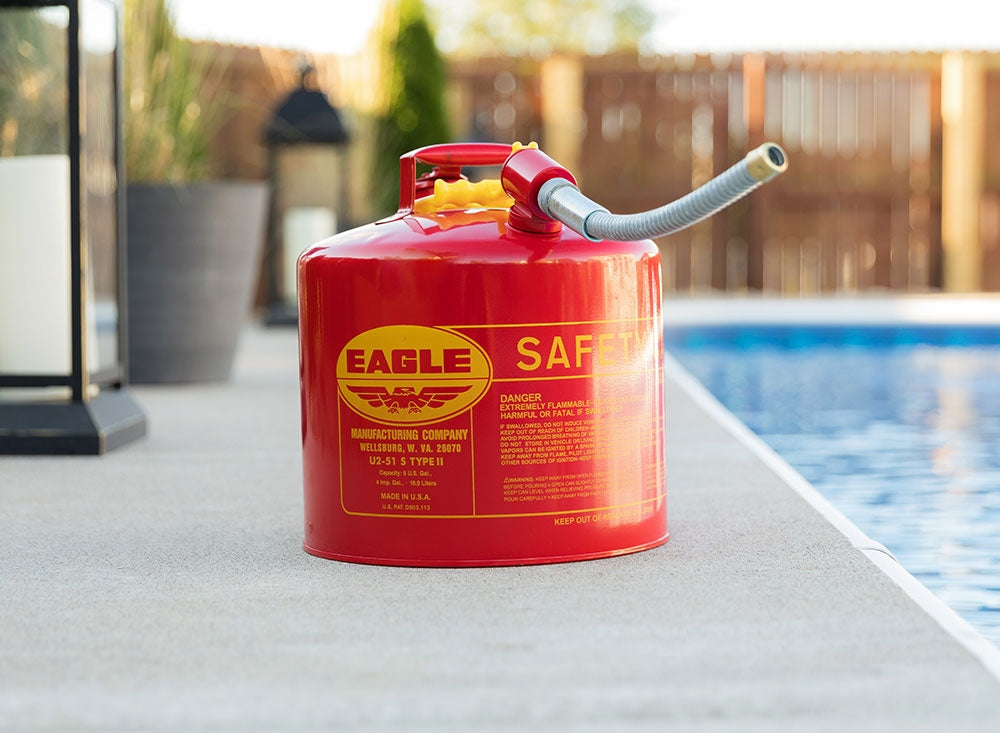 5 Gallon Type II Safety Can - 7/8" Spout, Red - manufacturer product image 3