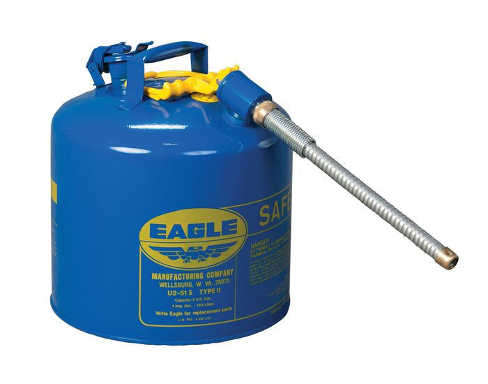 5 Gallon Type II Safety Can - 7/8" Spout, Blue - manufacturer product image 1