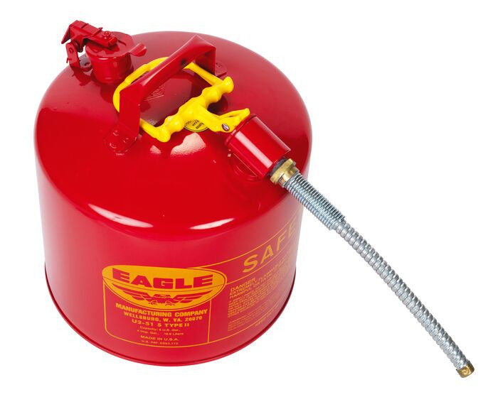 5 Gallon Type II Safety Can - 5/8" Spout, Red - manufacturer product image 2