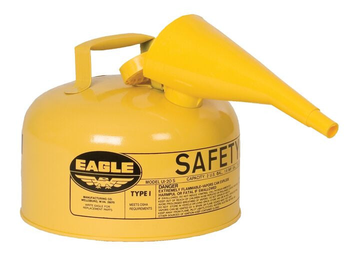 2-Gal Diesel Fuel Container WITH Funnel, Yellow - manufacturer product image 1