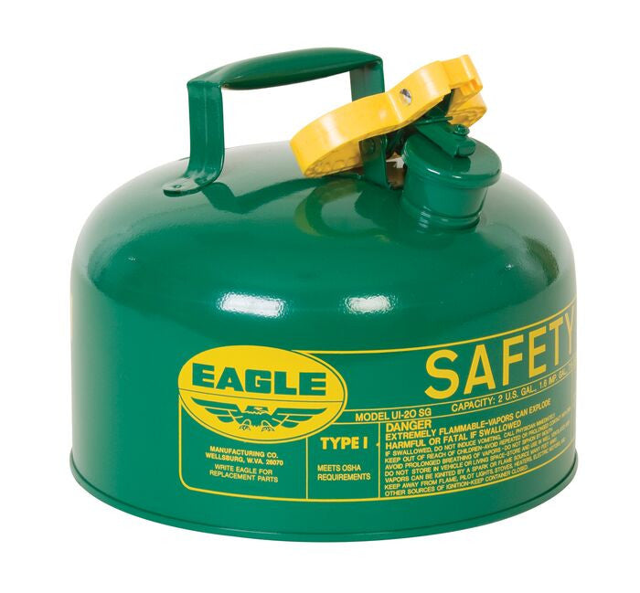 2-Gal Combustibles Safety Can NO Funnel, Green - manufacturer product image 1