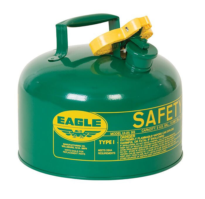 2.5­-Gal Combustibles Safety Can NO Funnel, Green - manufacturer product image 1