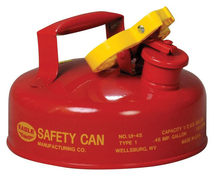 2-Quart Eagle Safety Gas Can for Flammables. NO Funnel, Red - manufacturer product image 1