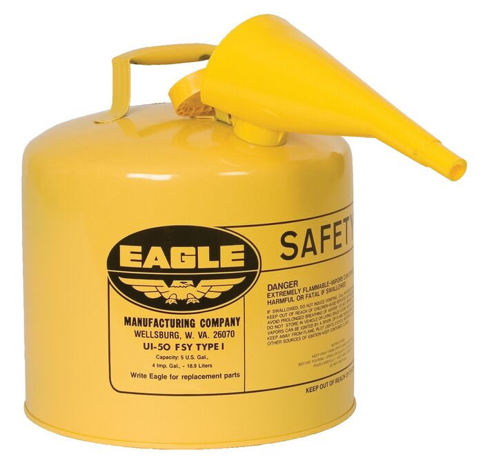 5-Gal Diesel Fuel Container WITH Funnel, Yellow - manufacturer product image 1