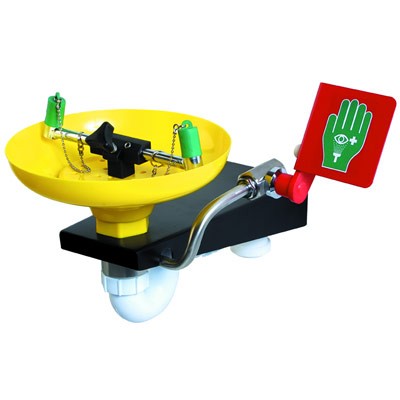 Wall Mount Eye Wash - Open ABS Bowl, plastic