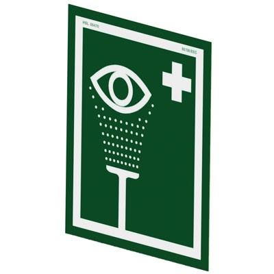 Emergency Eye Wash Station Sign, Wall Mount