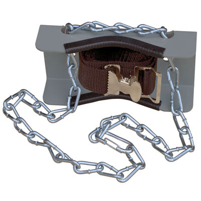 Wall Mount Single Gas Cylinder Bracket w/ Steel Chain - Gas Cylinder Storage