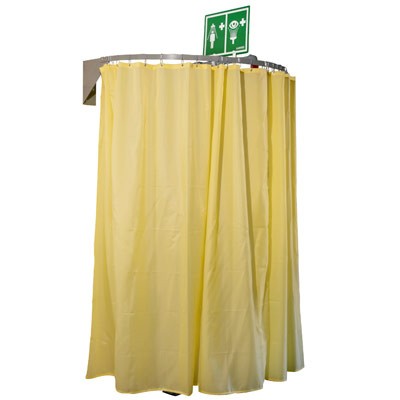 Modesty Curtain for Wall-Mount Safety Showers, steel - Emergency Showers & Eyewash