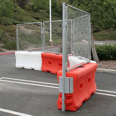 Water Filled Barrier Gate Post Assembly, stainless steel - Traffic Safety Supplies