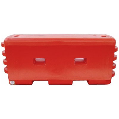 Water Filled Barrier, Orange, polyethylene - Traffic Safety Supplies