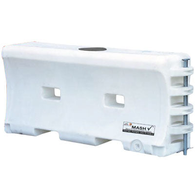 Water Filled Barrier, White, polyethylene - Traffic Safety Supplies