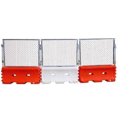Water Filled Barrier Fence Panel, galvanized steel - Traffic Safety Supplies