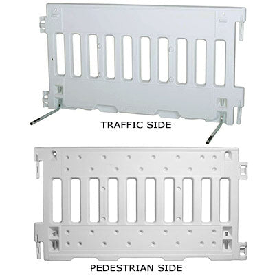 ADA Pedestrian Barricade, White, polyethylene - Traffic Safety Supplies