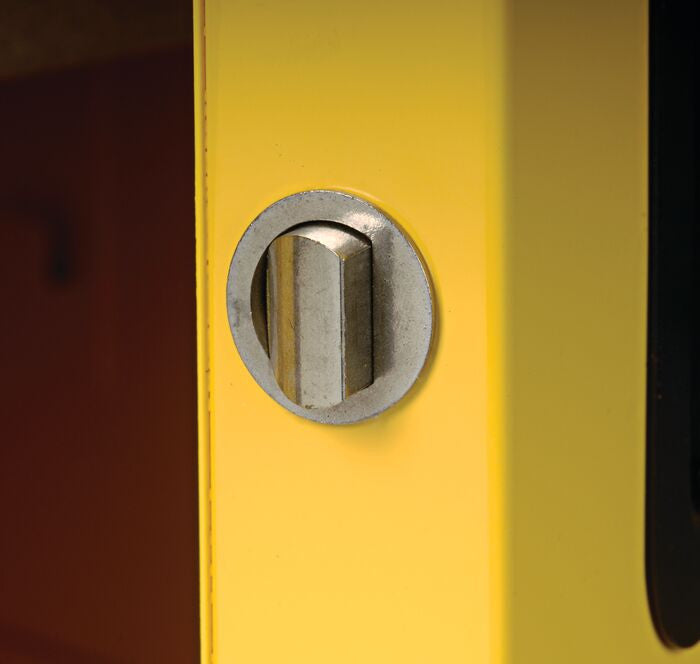 60-Gal Yellow Safety Cabinet, 2x 30 Gal Drums, Self-Closing - manufacturer product image 3